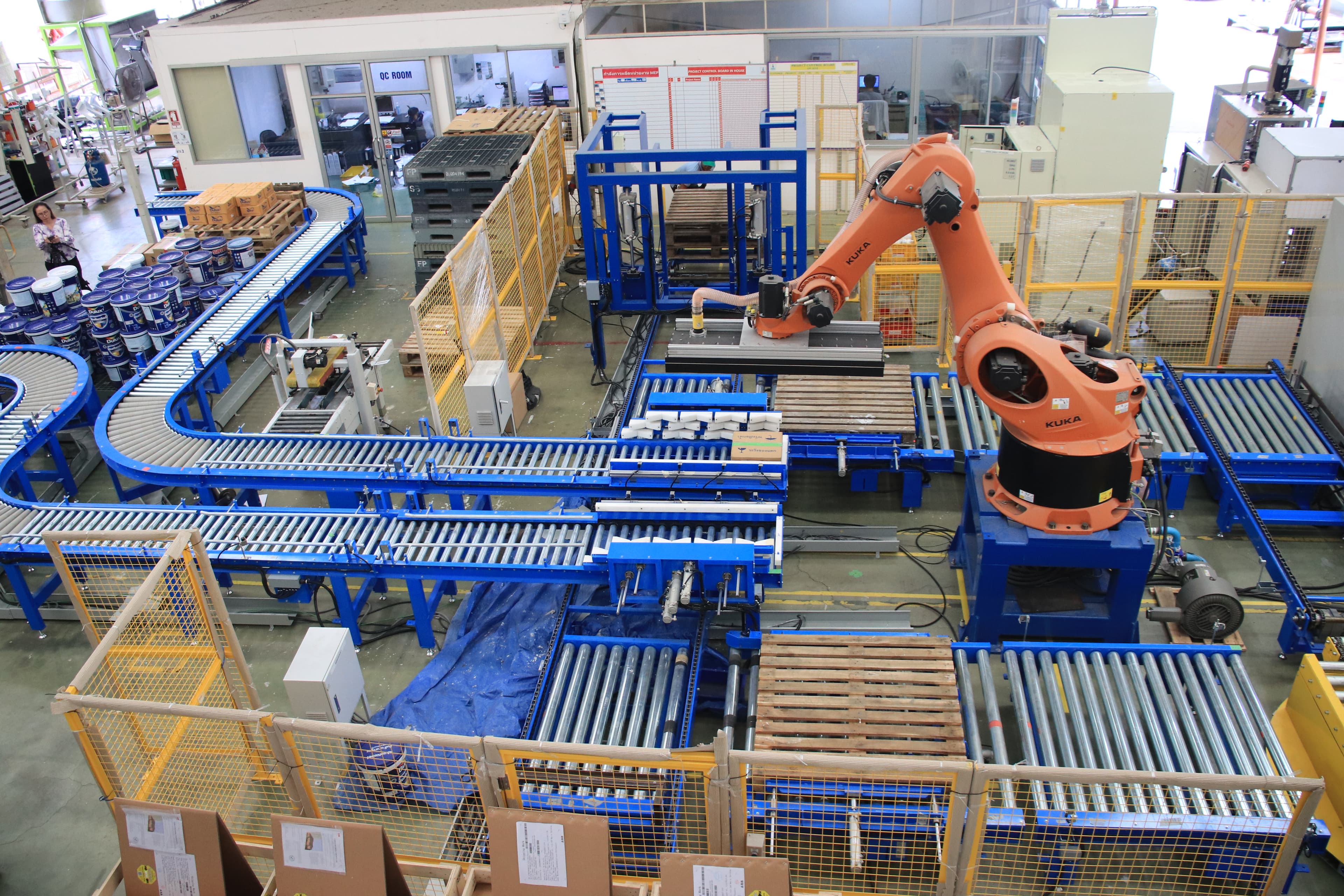  Palletizer Process For Box and Pail Product