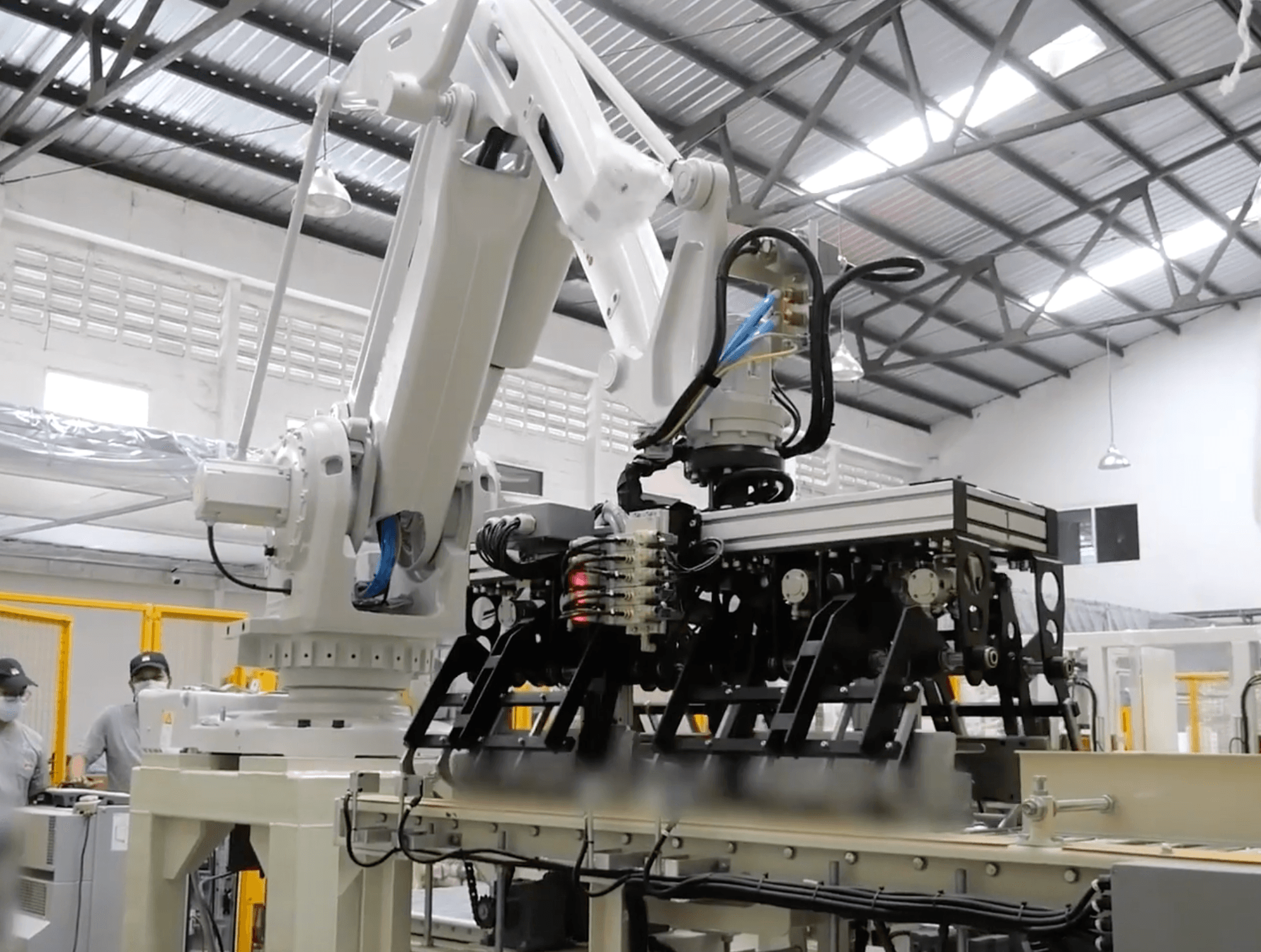  Dual Gripper Robot Palletizer for bag packaging product