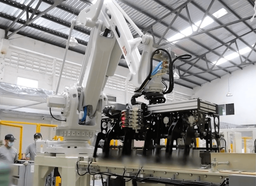 Dual Gripper Robot Palletizer for bag packaging product